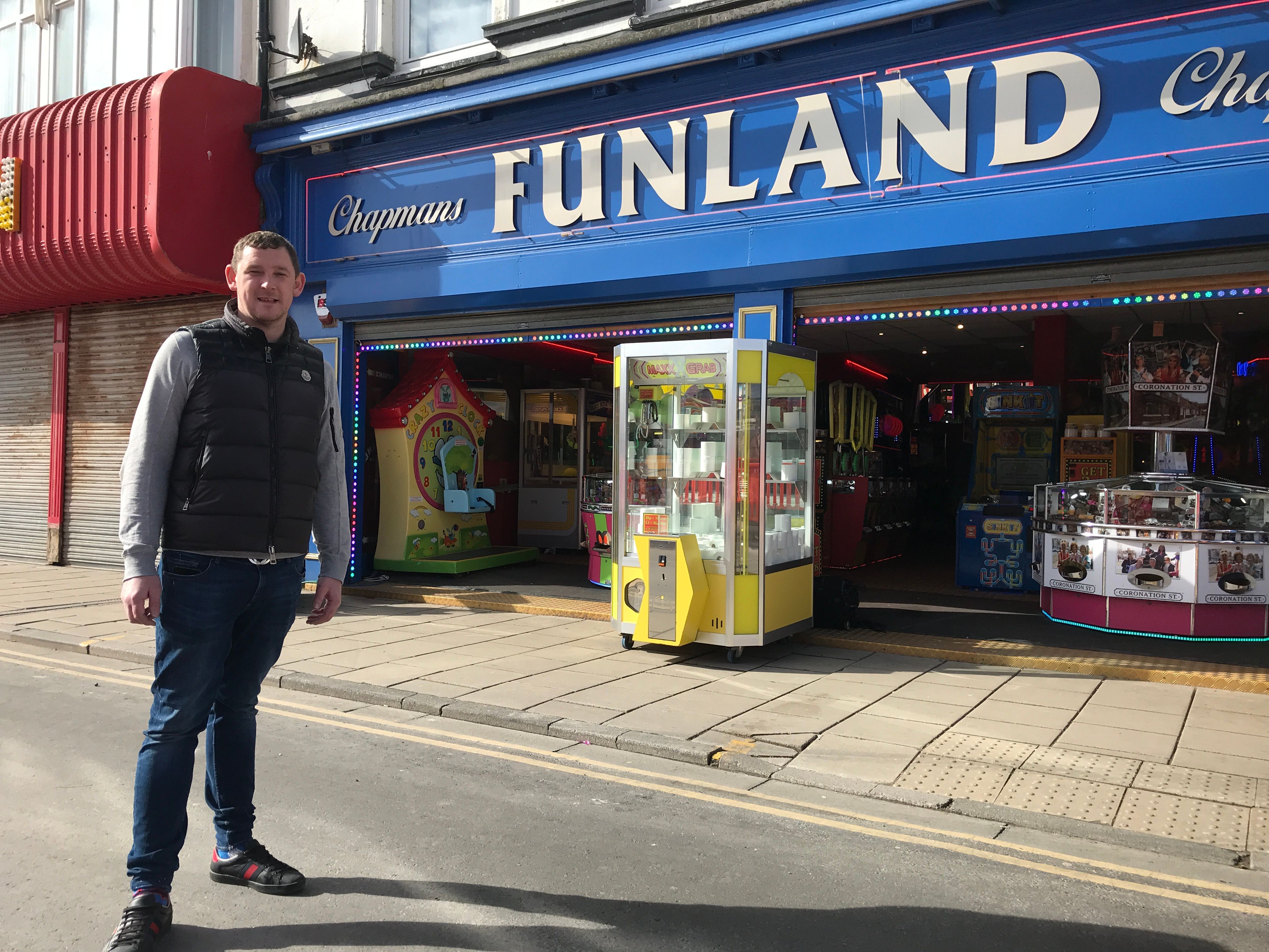 The toilet roll grabber at Chapmans Funland in Bridlington
