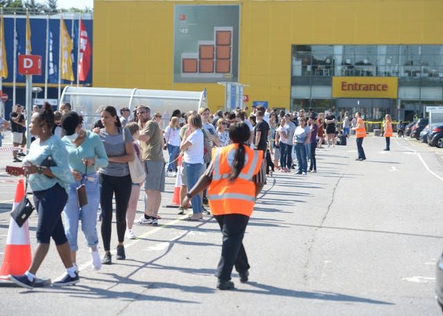 Queue at Ikea shop
