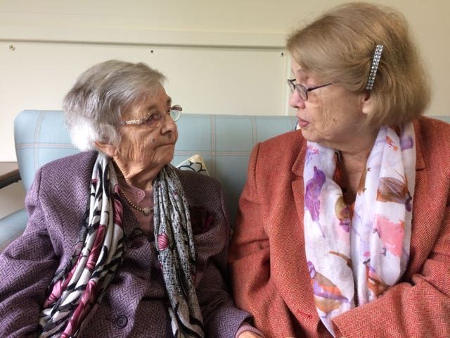Pauline Botting (right) with her cousin Gladys Vautier