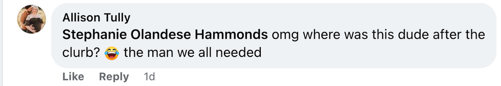 Facebook screenshot of Allion Tully's post