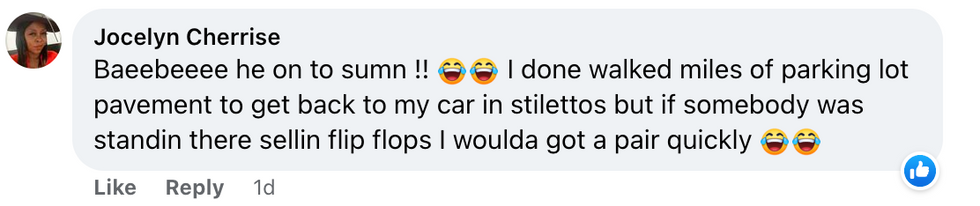 Facebook screenshot of Jocelyn Cherrise's post