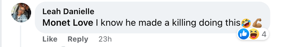 Facebook screenshot of Leah Danielle's post