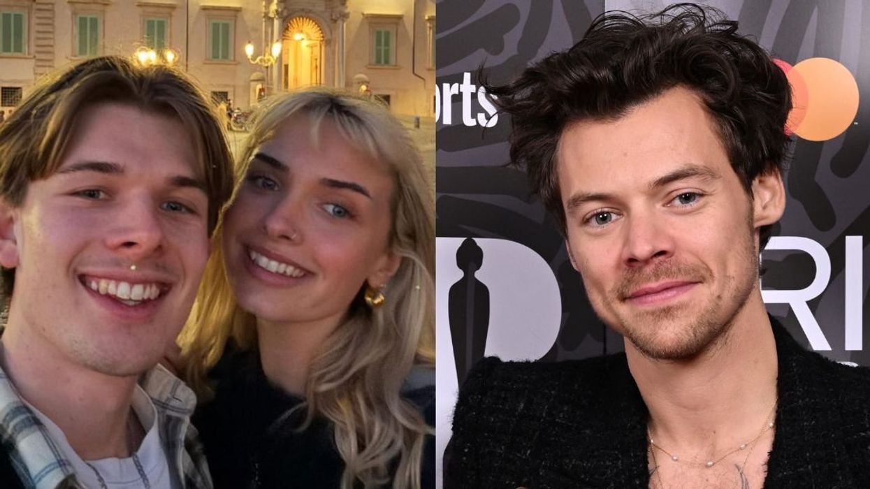 Fans Jess and Ted; Harry Styles