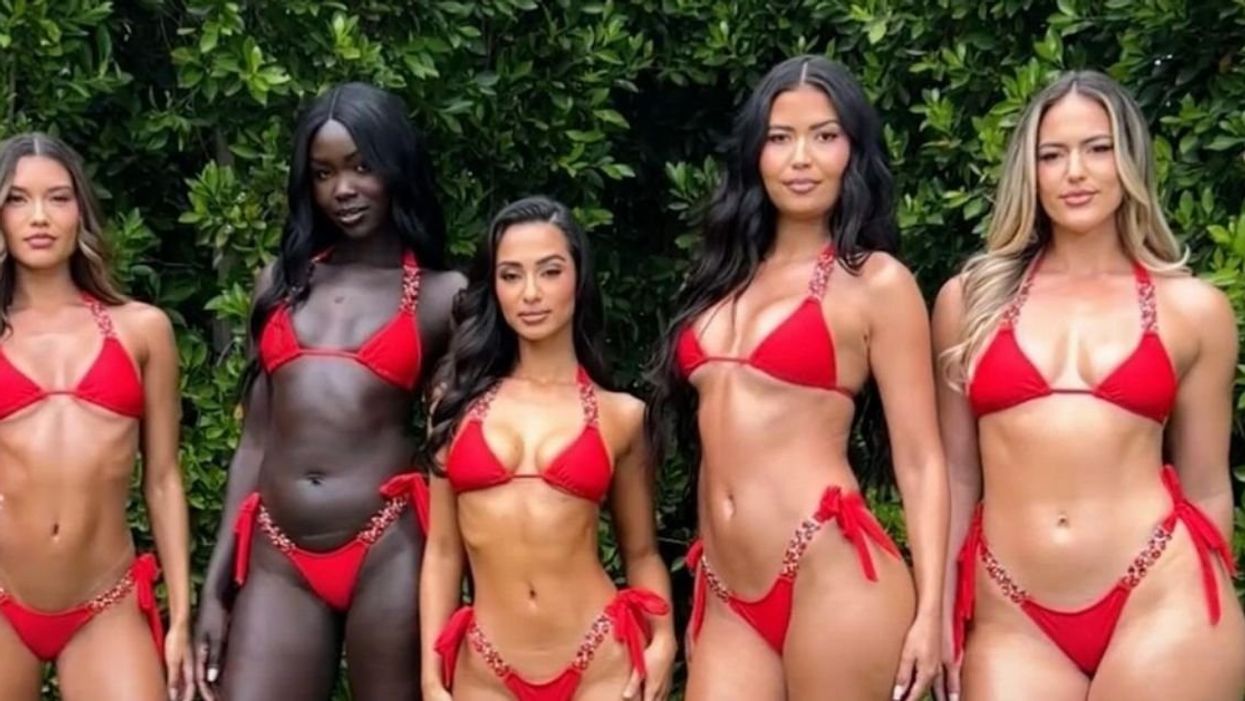 Fashion Nova models in 2 piece swimsuits