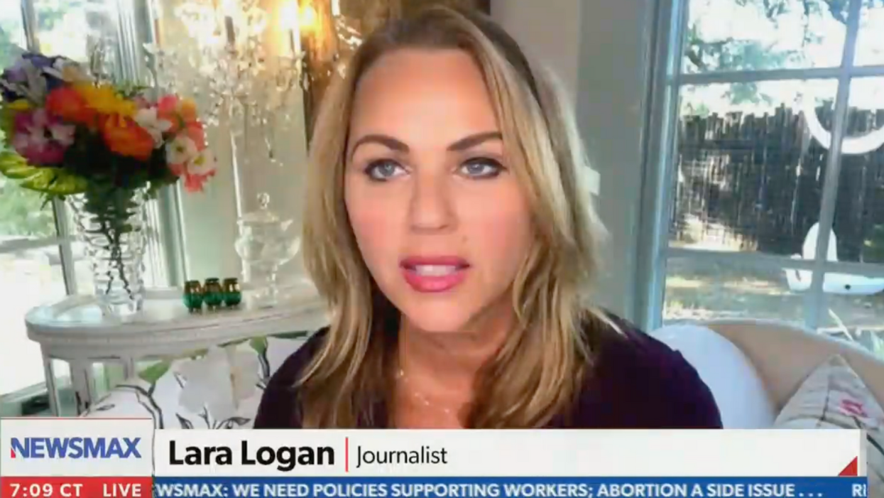 former Newsmax personality Lara Logan