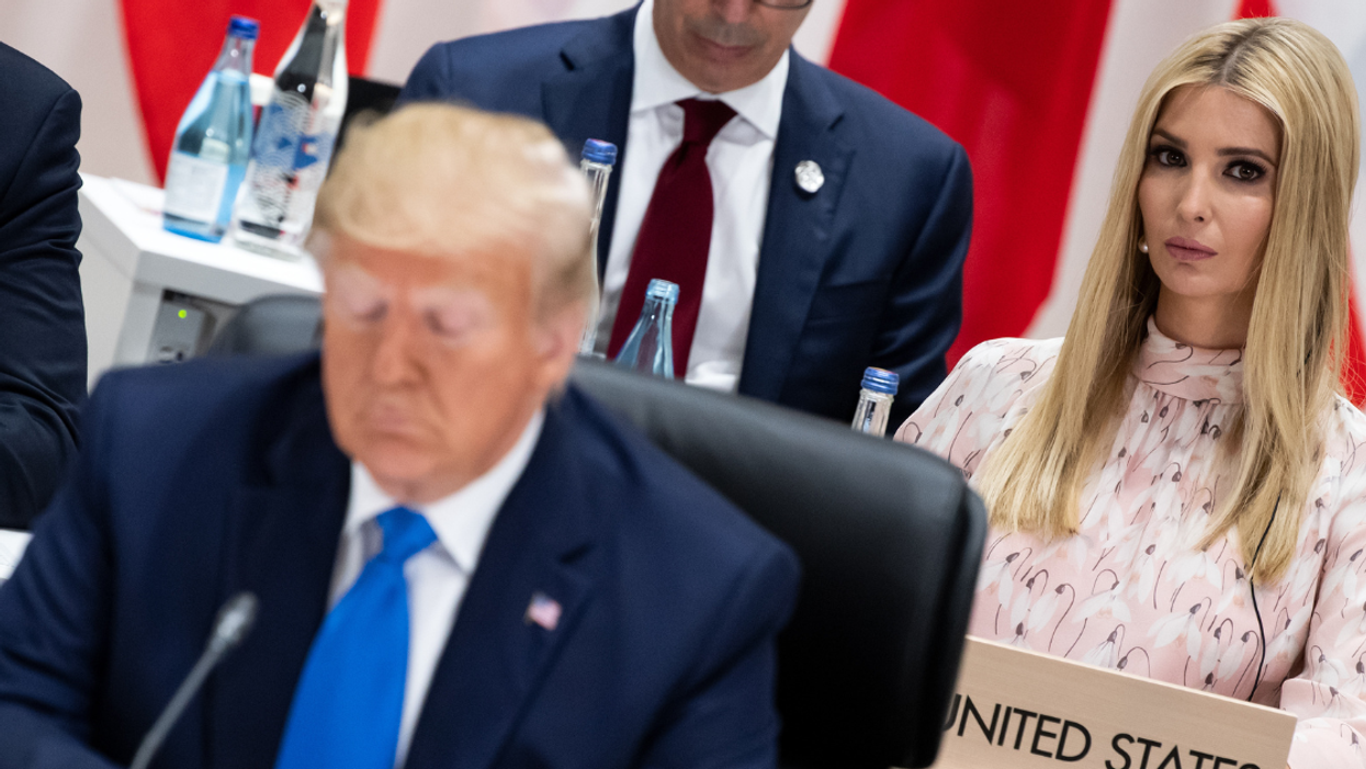 former President Donald Trump and his daughter Ivanka Trump at the 2019 G20 summit in Osaka, Japan