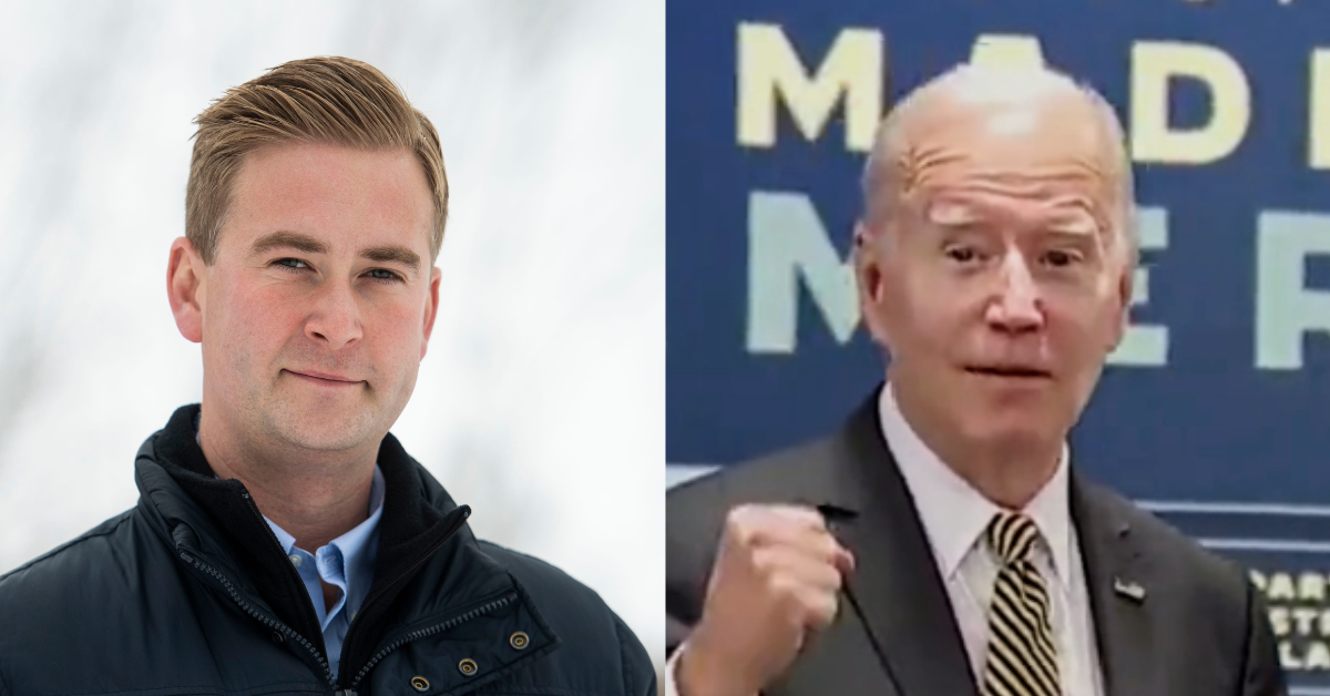 Fox News reporter Pete Doocy and Democratic President Joe Biden