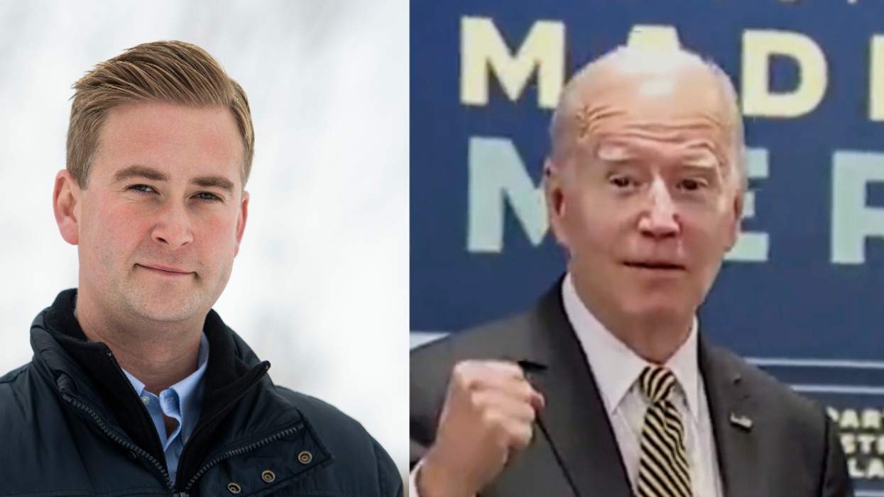 Fox News reporter Pete Doocy and Democratic President Joe Biden