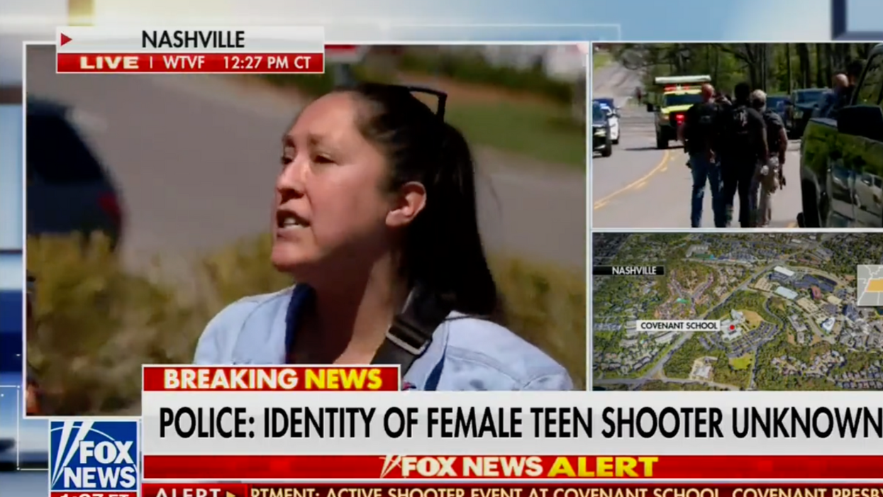 Fox News screenshot of Ashbey Beasley crashing Nashville press conference