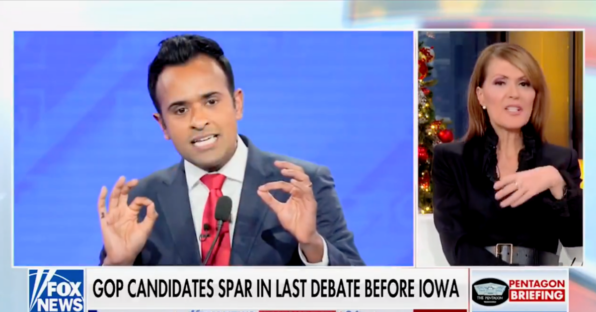 Fox News screenshot of Dagen McDowell talking about Vivek Ramaswamy