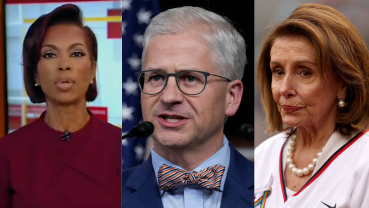 Fox News screenshot of Harris Faulkner; Patrick McHenry; Nancy Pelosi