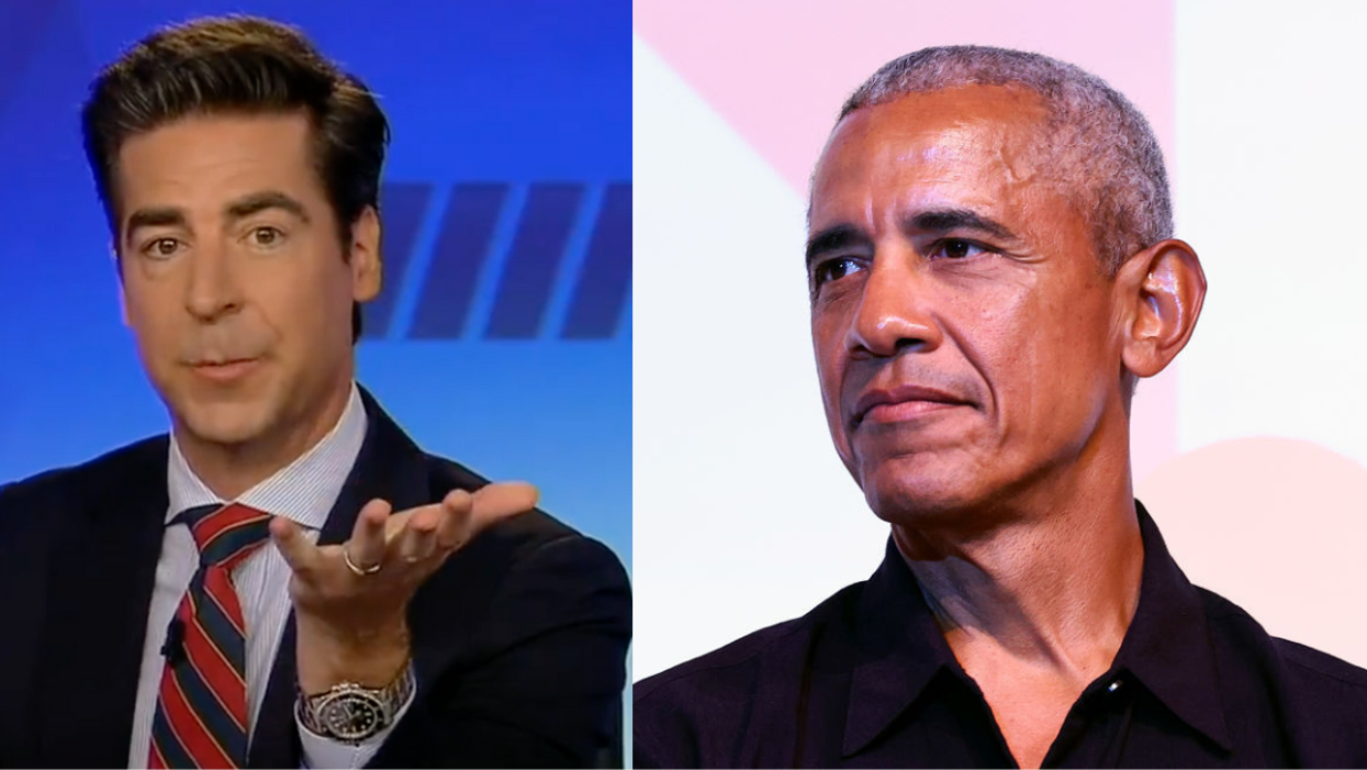 Fox News screenshot of Jesse Watters; Barack Obama