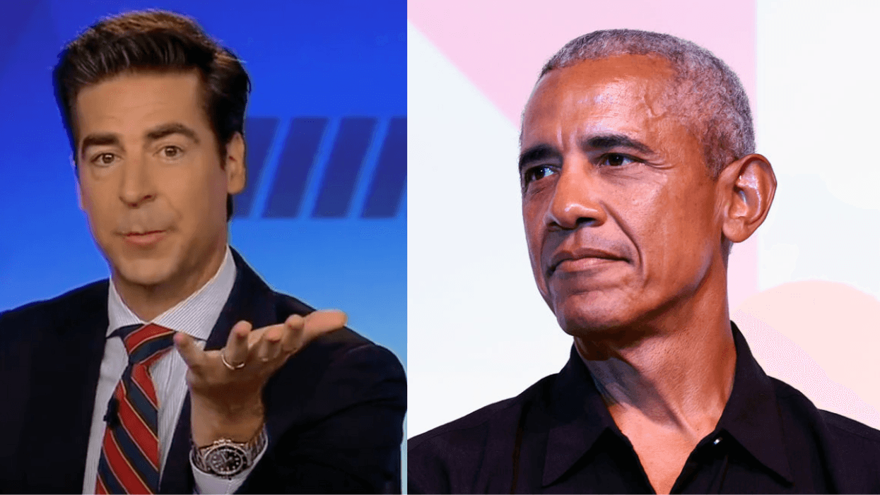 Fox News screenshot of Jesse Watters; Barack Obama