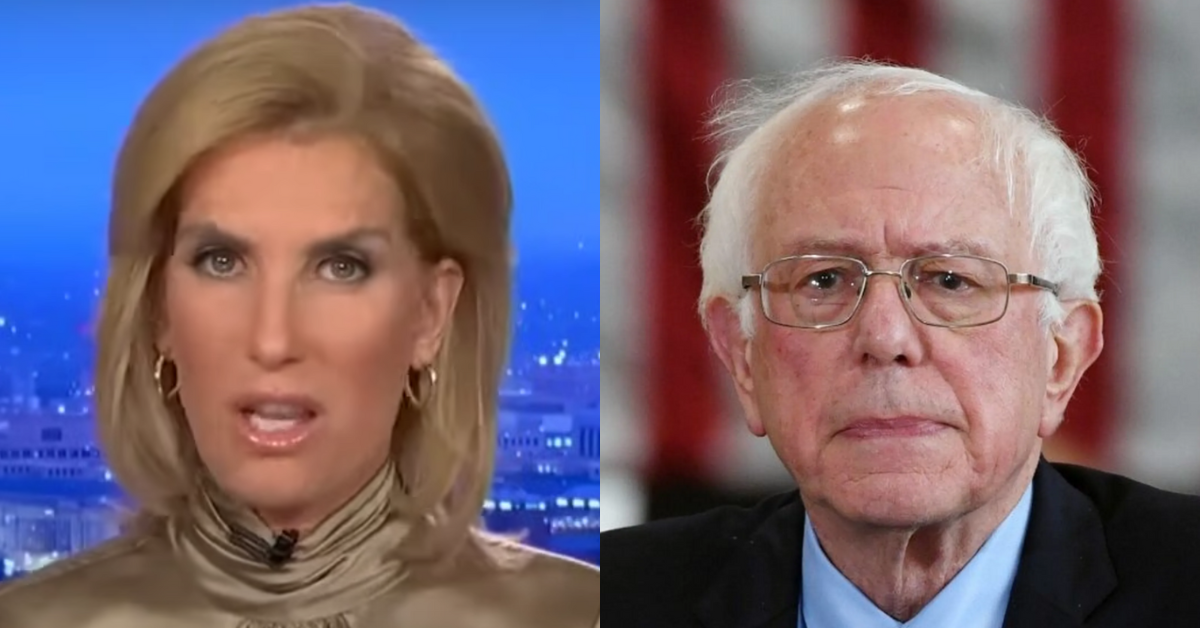 Fox News screenshot of Laura Ingraham; Bernie Sanders