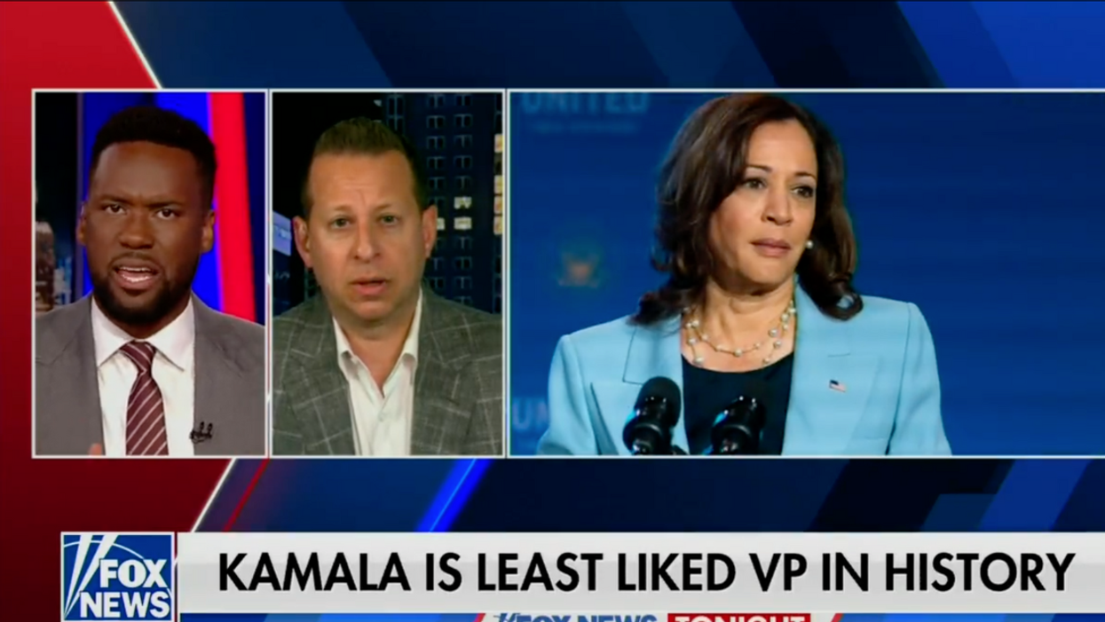 Fox News screenshot of Lawrence B. Jones and Jared Moskowitz discussing Kamala Harris