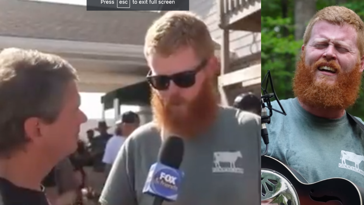 Fox News screenshot of Oliver Anthony; YouTube screenshot of Oliver Anthony