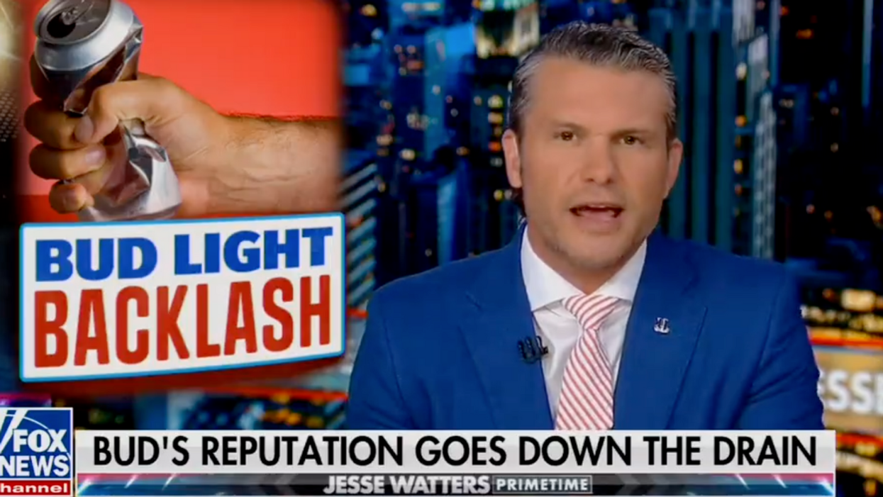 Fox News screenshot of Pete Hegseth discussing his Bud Light boycott