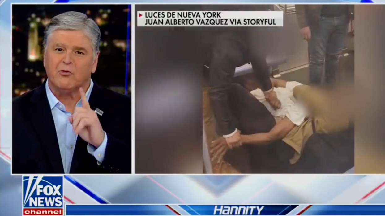 Fox News screenshot of Sean Hannity discussing Jordan Neely's death