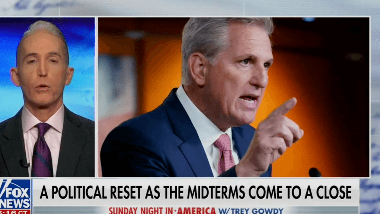 Fox News screenshot of Trey Gowdy discussing Kevin McCarthy's Speaker chances
