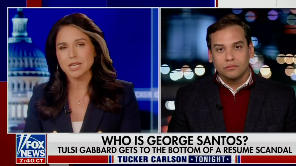 Fox News screenshot of Tulsi Gabbard and George Santos during their interview