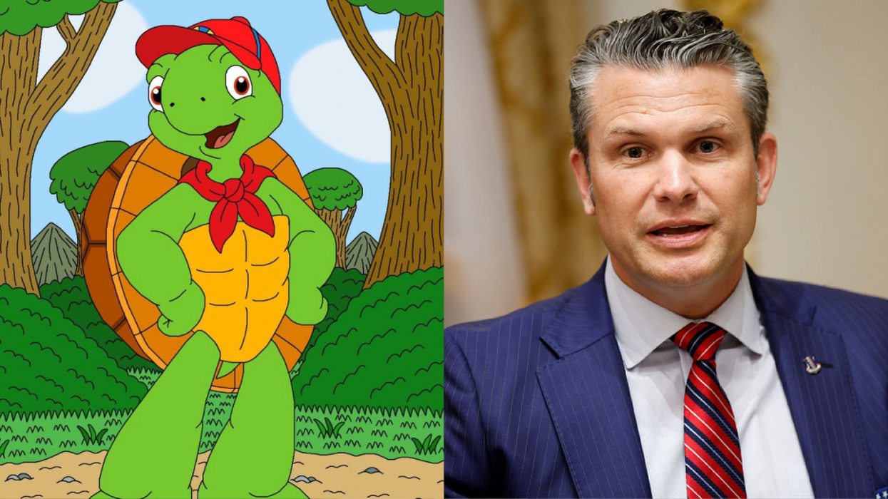 Franklin the Turtle illustration; Pete Hegseth