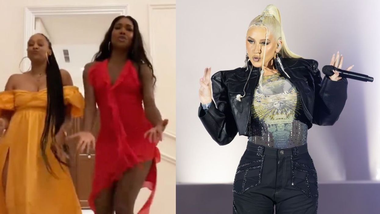 Gabrielle Union and Tia Mowry; Christina Aguilera