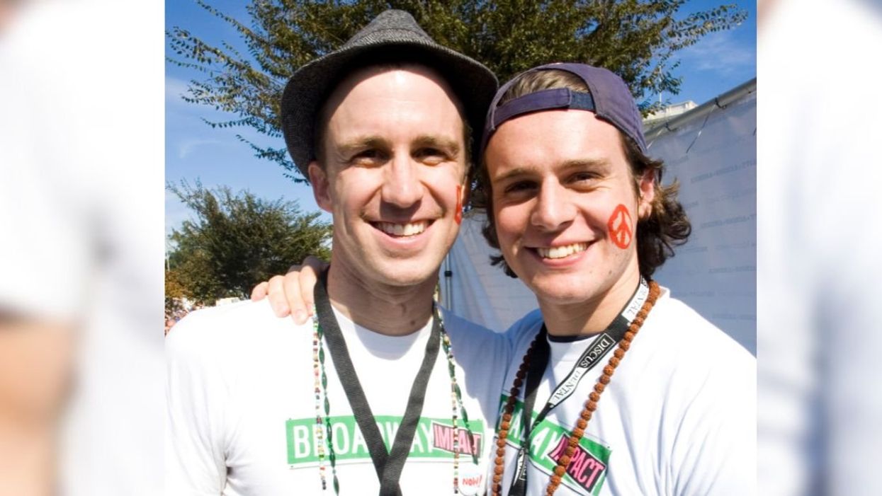 Gavin Creel with Jonathan Groff