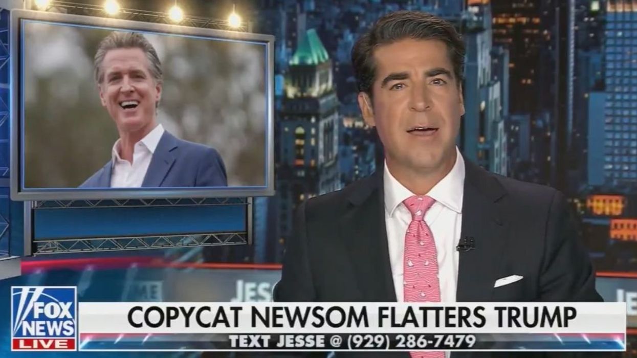 Gavin Newsom and Jesse Watters