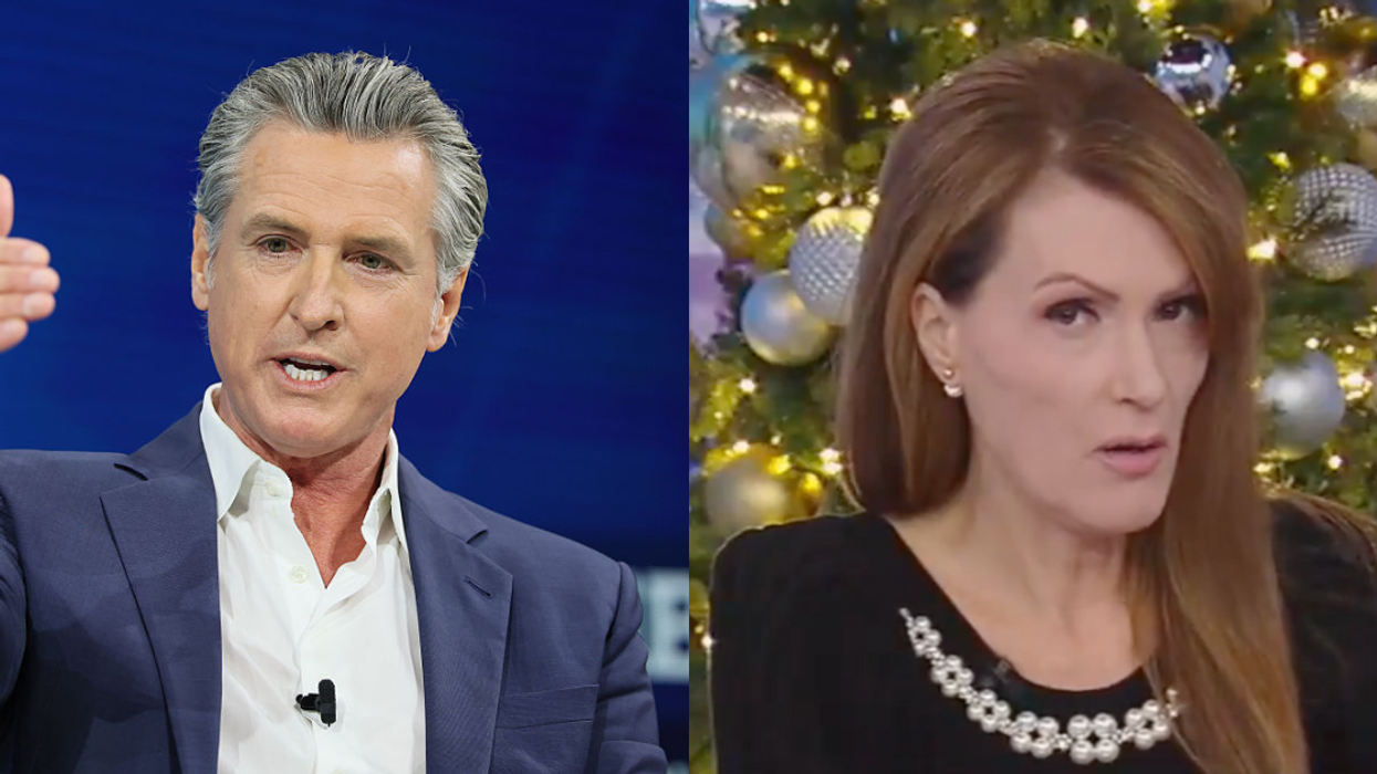 Gavin Newsom; Screenshot of Dagen McDowell