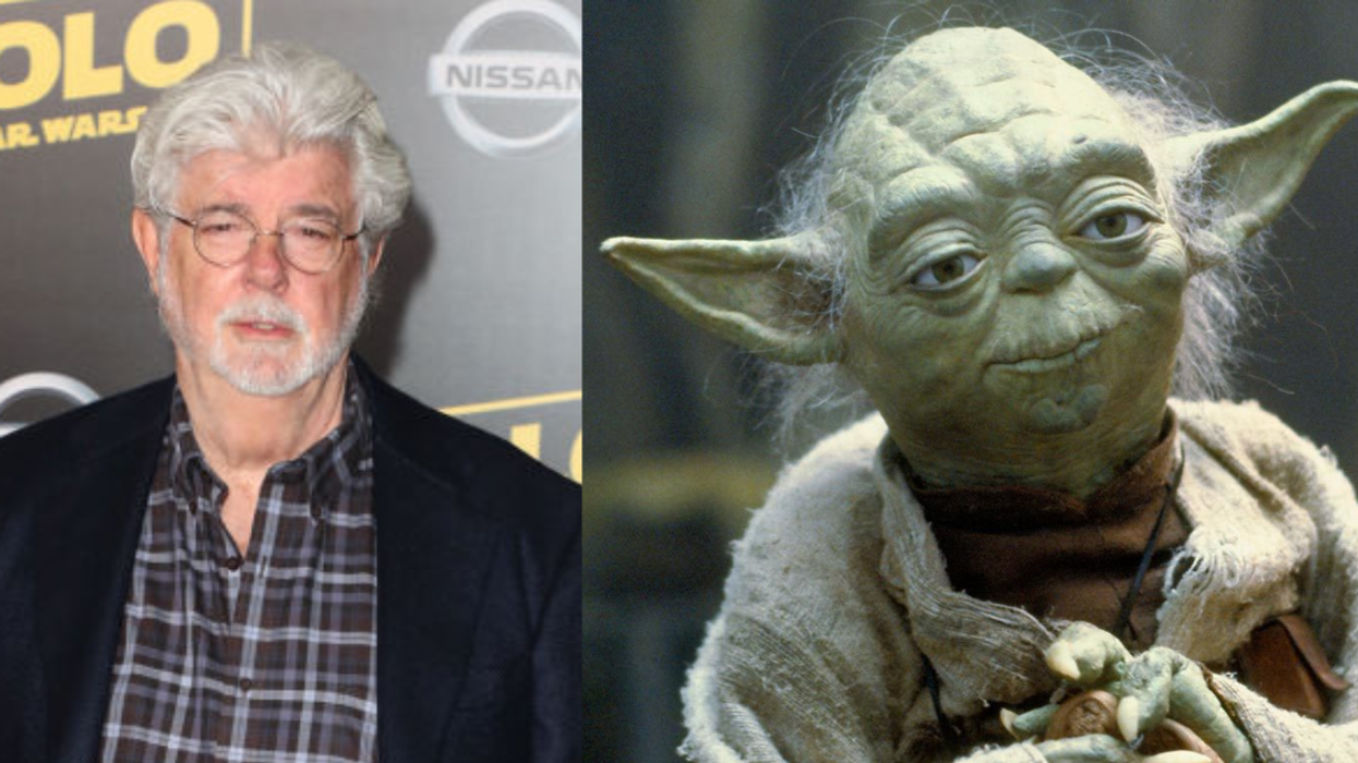 George Lucas; Yoda from 'Star Wars'