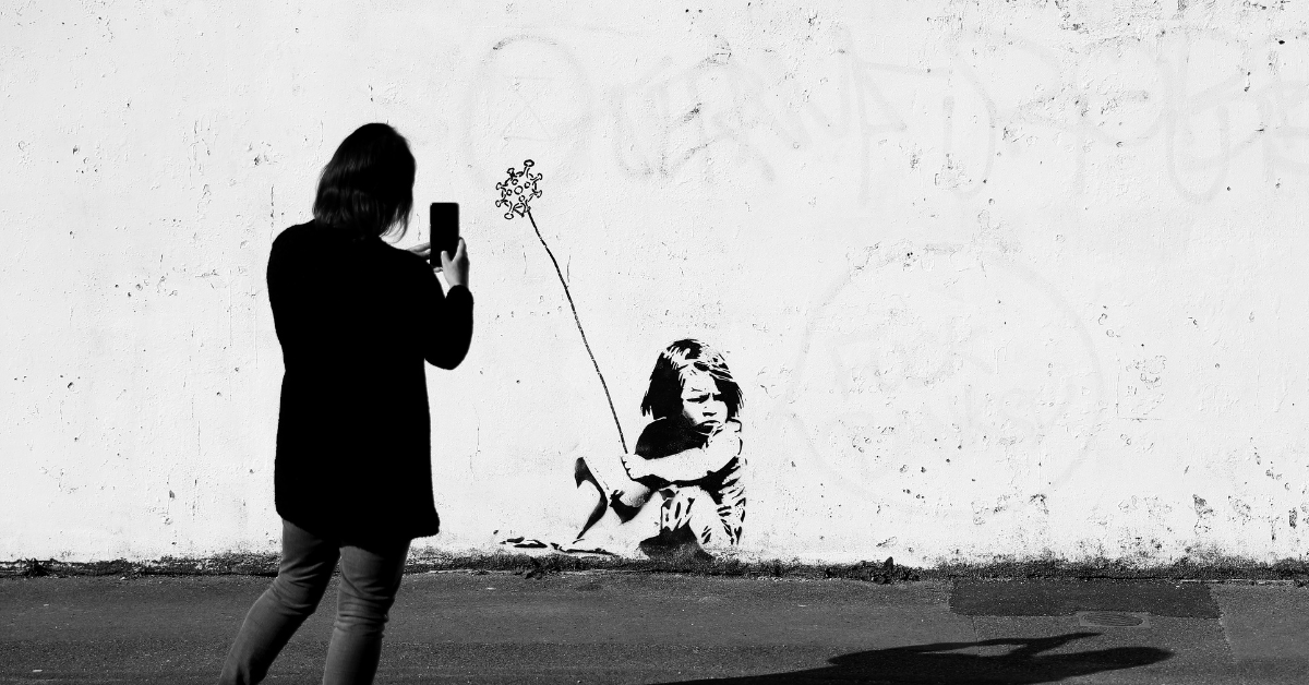 Getty Image of Banksy mural