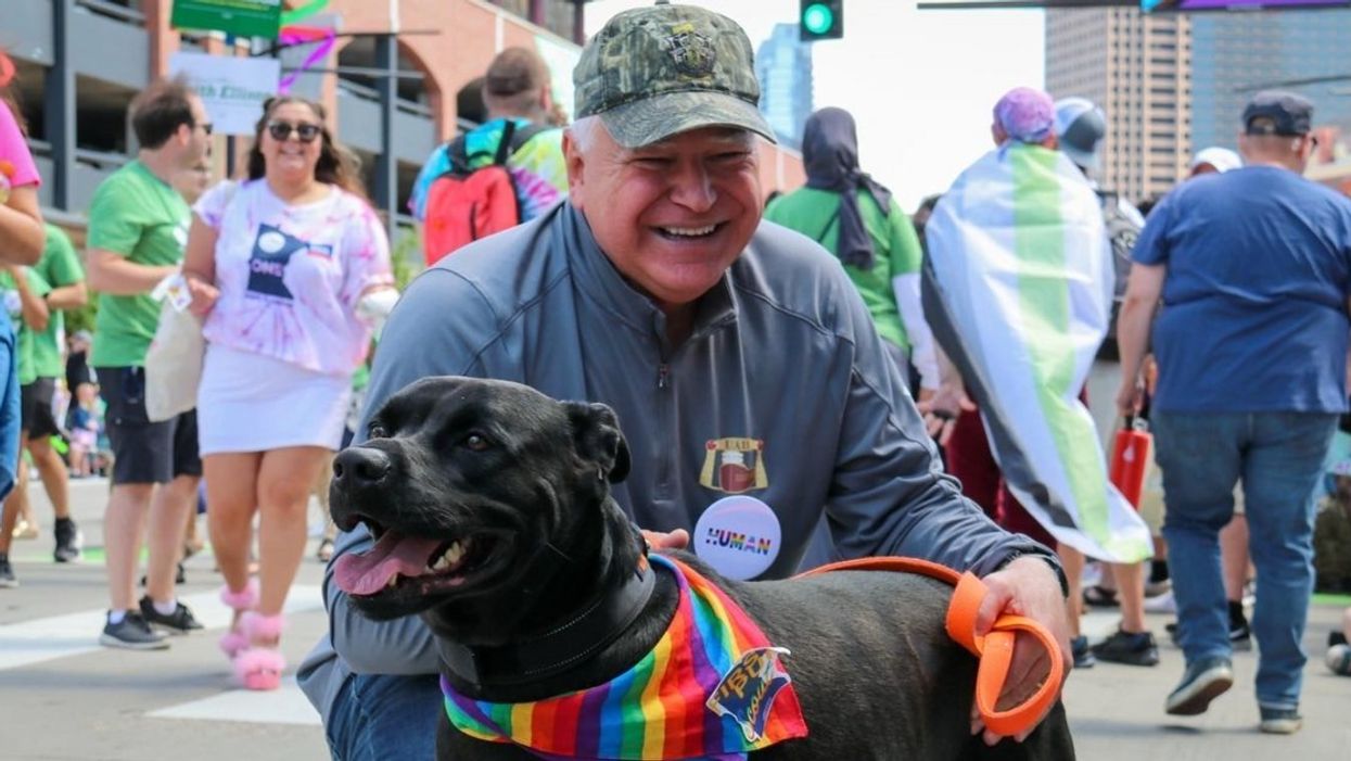 Governor Tim Walz and his dog Scout
