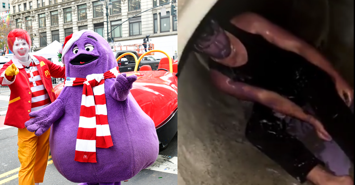 Grimace and Ronald McDonald;screenshot from a TikTok video