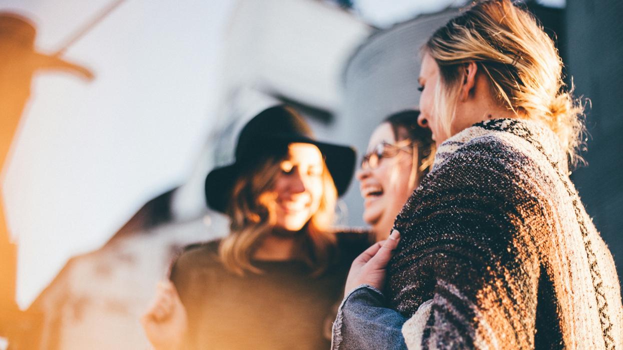 Group of friends together, laughing