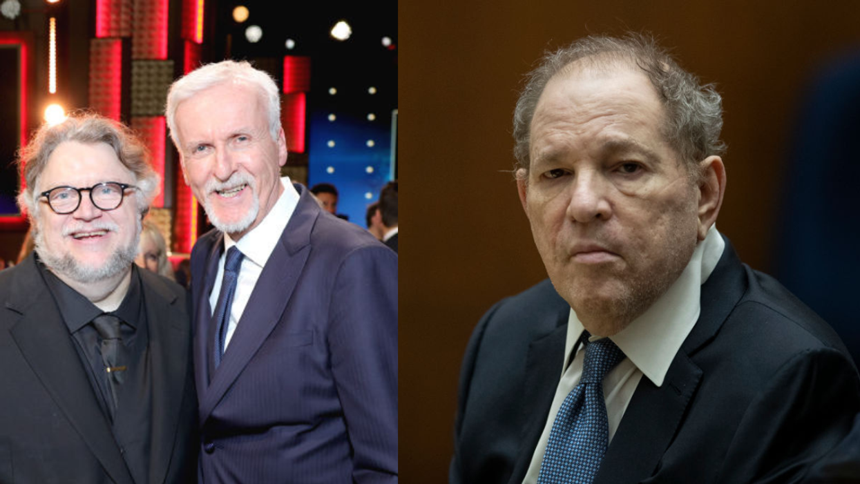 Guillermo Del Toro and James Cameron; Harvey Weinstein