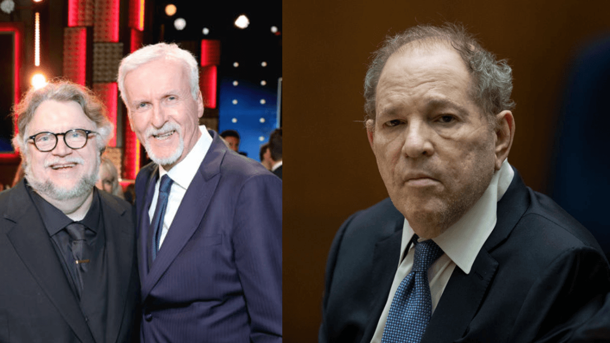 Guillermo Del Toro and James Cameron; Harvey Weinstein
