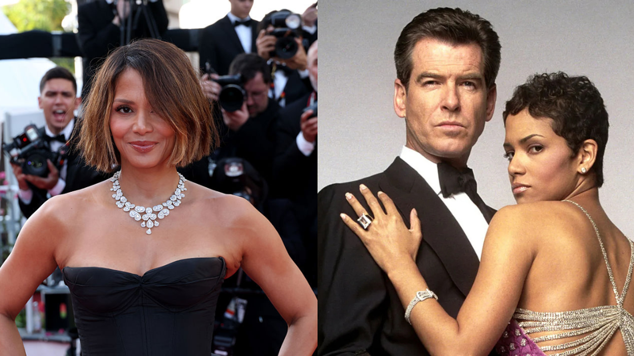 Halle Berry; Halle Berry and Pierce Brosnan in "No Time To Die".