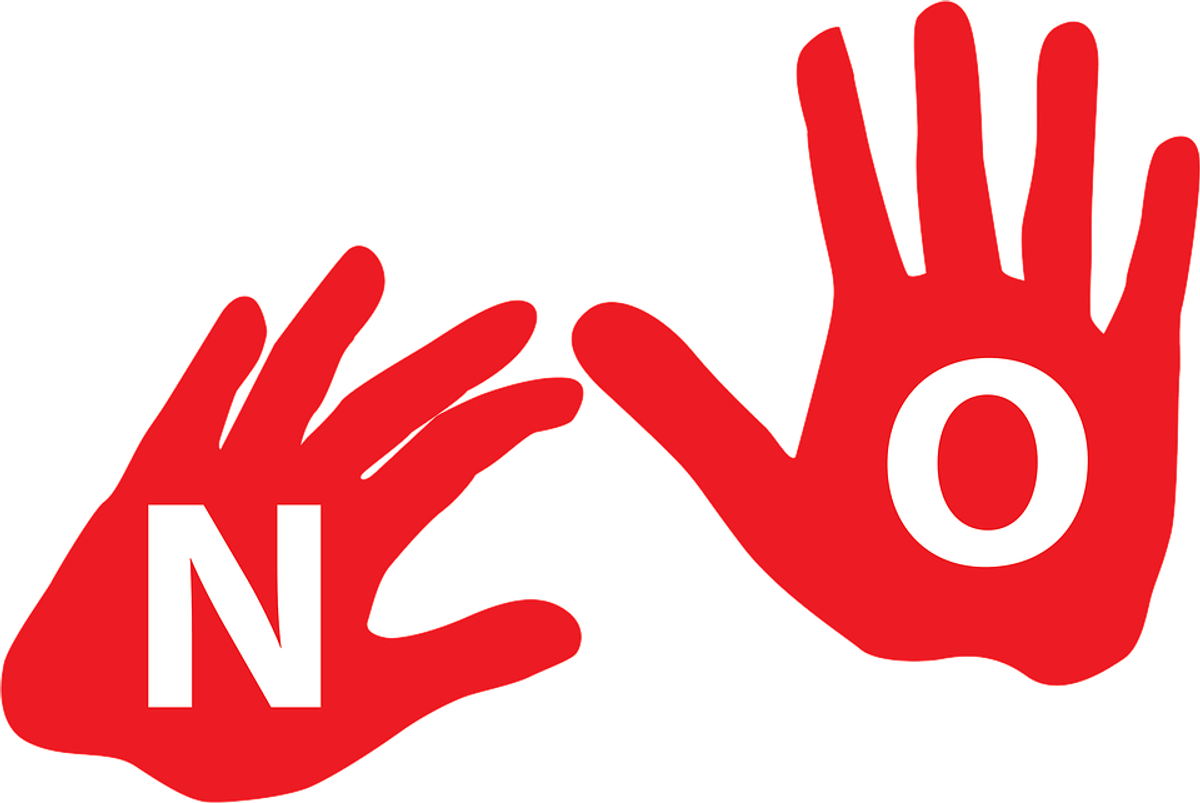 Hands that say no