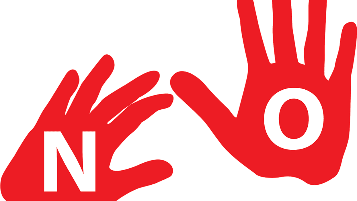 Hands that say no