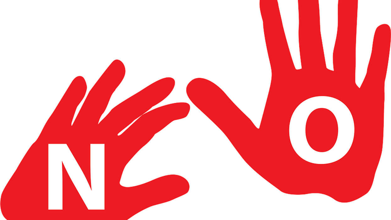 Hands that say no