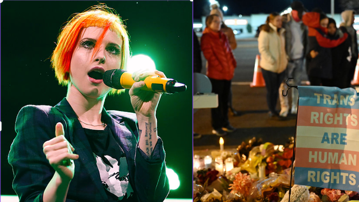 Hayley Williams; memorial for the victims of the Club Q shooting in Colorado Springs, Colorado