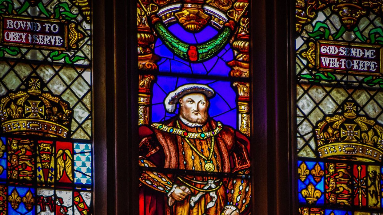 Henry VIII in stained glass
