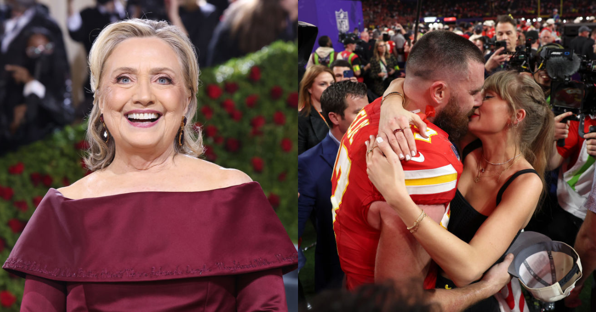 Hillary Clinton; Travis Kelce and Taylor Swift