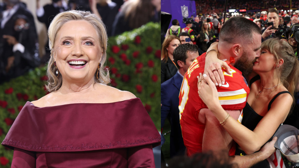 Hillary Clinton; Travis Kelce and Taylor Swift