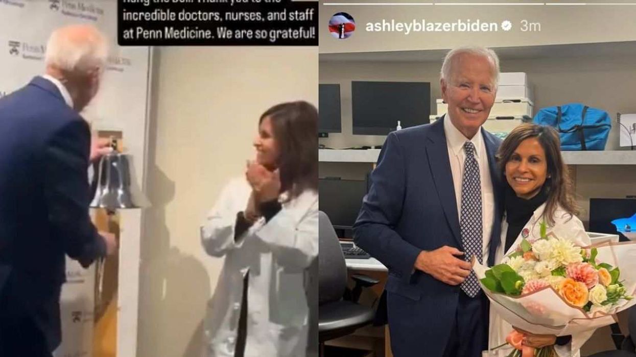 Hope in action: Joe Biden celebrates completing radiation therapy surrounded by his medical team at Penn Medicine.