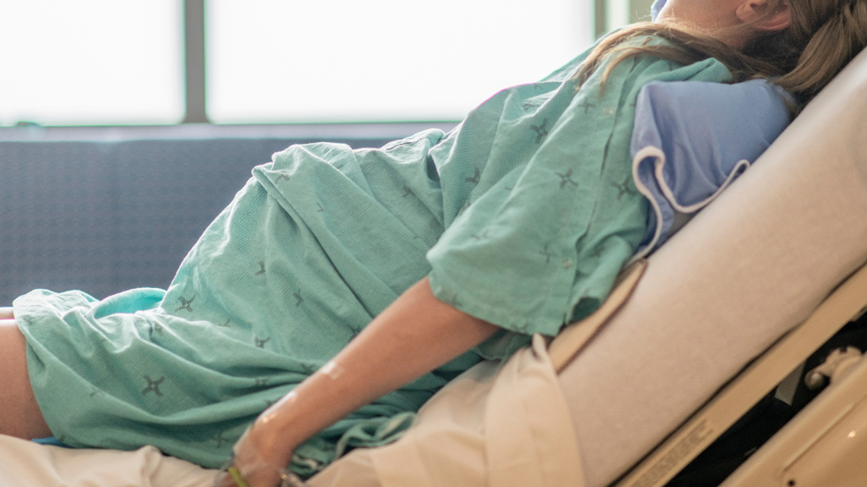 hospitalized pregnant woman