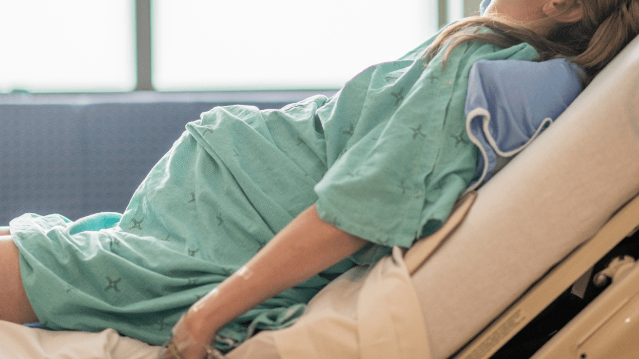 hospitalized pregnant woman