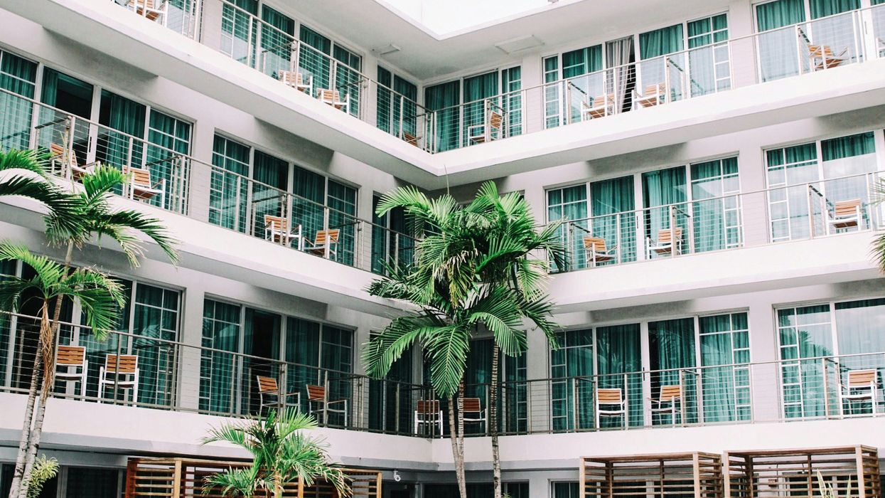 hotel courtyard