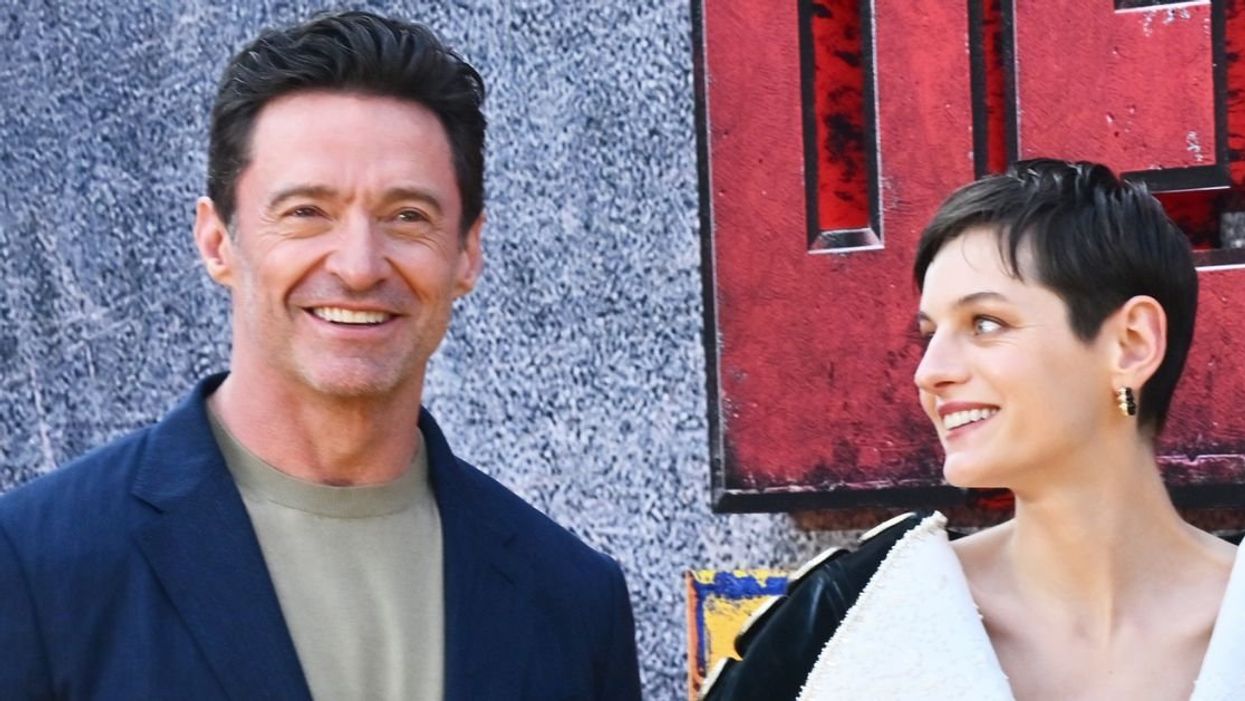 Hugh Jackman with Emma Corrin