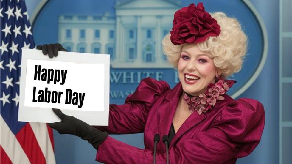 Image of Effie Trinket Labor Day message